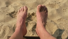 Meine Füße sind voller Sand....
