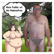 Suche reife vollschlanke Frau mit großen Hängebrüsten.