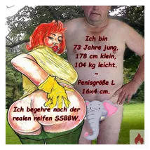 Suche eine reife kurvige BBW mit großen Hängebrüsten.