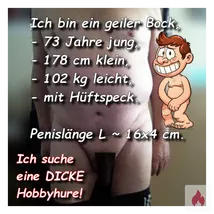 Ich suche eine DICKE Hobbyhure für tabulose Sex-Spiele.